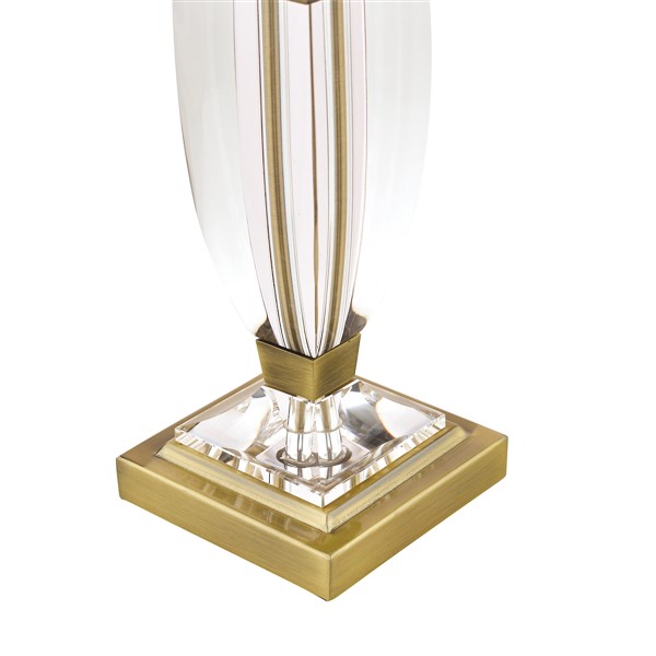 (image for) Laura Ashley Carson Small Table Lamp Antique Brass & Crystal Base Only
